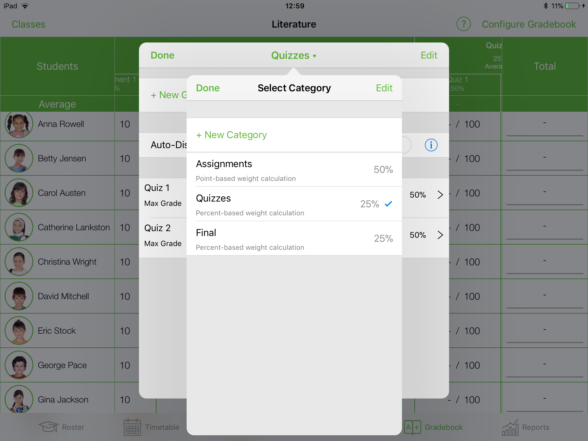 Configure Gradebook