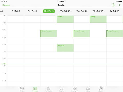 Configuring Timetable