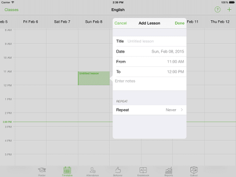 Configuring Timetable