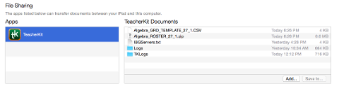 Export Data from TeacherKit